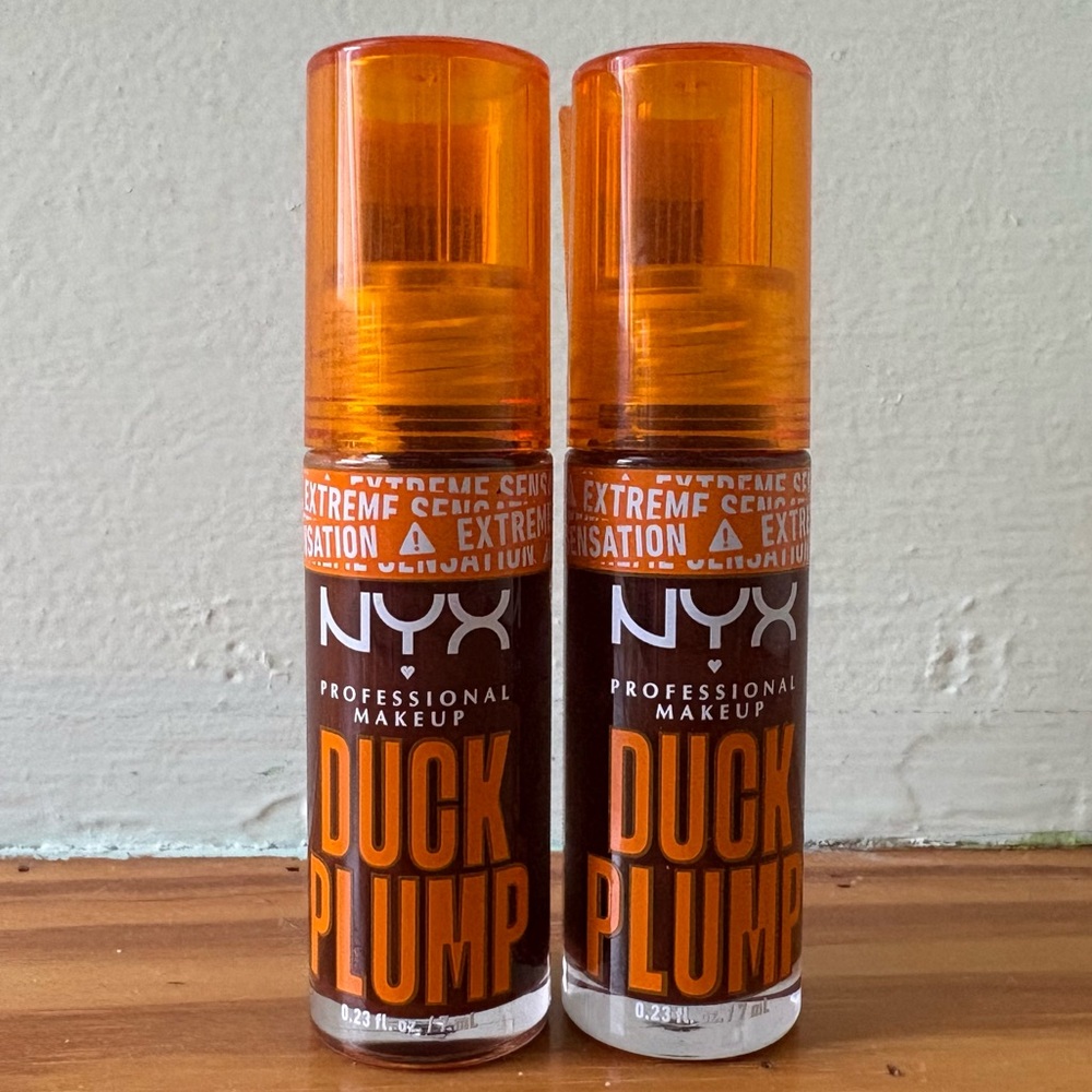 Set of 2 NYX Duck Plump Lip Gloss in Shade Twice the Spice
